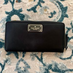 Kate Spade Black Zippered Wallet